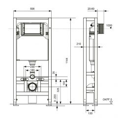 Инсталляция для унитаза TECEspring на четырех опорах, S500393