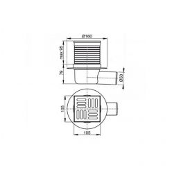 Душевой трап AlcaPlast APV31, APV31-BL-01