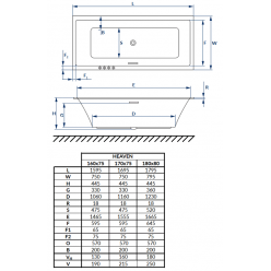 Акриловая ванна Excellent Heaven 170х75 Slim, WAEХ.HEV17WHS
