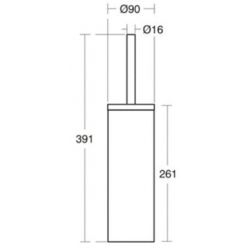 Туалетная щетка с держателем, напольная Ideal Standard IOM A9108MY