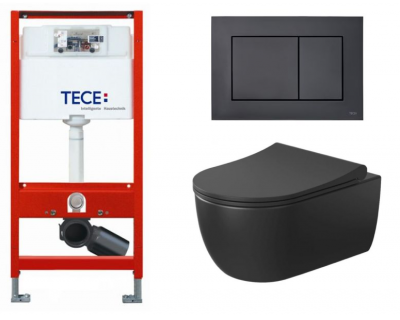 Система инсталляции TECEbase kit 9400407 с кнопкой и подвесным унитазом Bocchi V-Tondo Compacto 