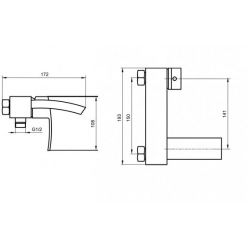 Смеситель для ванны Ahti Mikkeli MK405001S