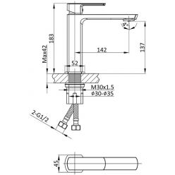 Смеситель для раковины Vincea Next VBF-1N1GM