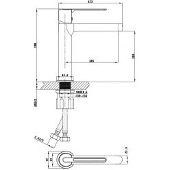 Смеситель для раковины Vincea Rondo VBF-1R1MB