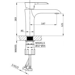 Смеситель для раковины Vincea Esse VBF-1E1MB