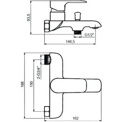 Смеситель для ванны Ahti Ivalo IL405001