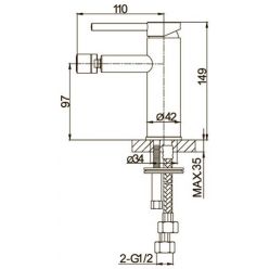 Смеситель для биде Caprigo Don 53-030-NER