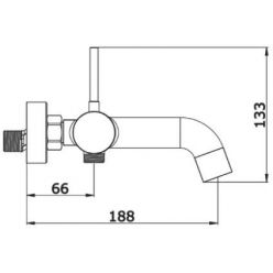 Смеситель для ванны Vivi Felice 0640 Cromo