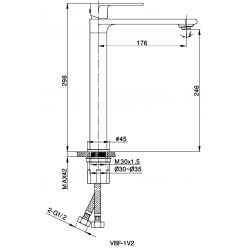 Смеситель для раковины Vincea Vogue VBF-1V2MB