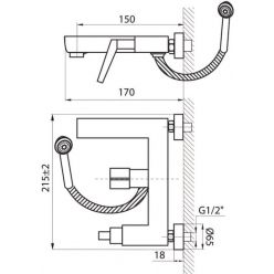 Смеситель для ванны Ahti Lappi LP405001