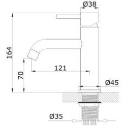 Смеситель для умывальника Vivi Felice 0630 bianco opaco