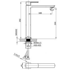 Смеситель для раковины Vincea Next VBF-1N2GM