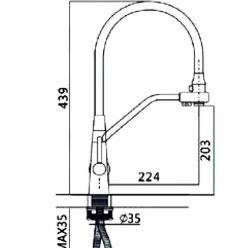 Смеситель для мойки Vivi Felice 1415 B Bianco opaco