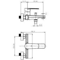 Смеситель для ванны Caprigo Atlantic 51-011-CRM