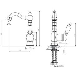 Смеситель для умывальника Caprigo Adria-uno 02-524-CRM