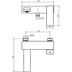 Смеситель для ванны Ahti Kerava KA405001