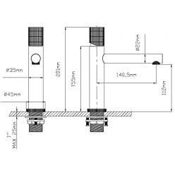 Смеситель для раковины Vincea Groove VBF-4G1GM