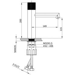 Смеситель для раковины Vincea Desire VBF-1D3GM