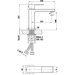 Смеситель для раковины Vincea Cube VBF-1C01BG