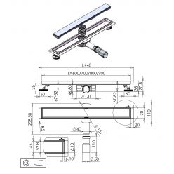 Душевой лоток Roxen White Glass 91040-90 белое стекло