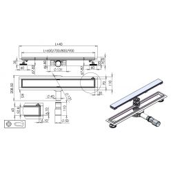 Душевой лоток Roxen White Glass 91040-60 белое стекло