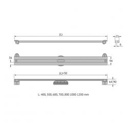 Душевой лоток Berges Wasserhaus SUPER Slim 600 90152