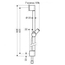 Штанга для душа Hansgrohe Unica'Croma 100 65 см 27611000