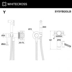 Гигиенический душ со смесителем Whitecross Y brushed gold SYSYBI2GLB, цвет брашированное золото