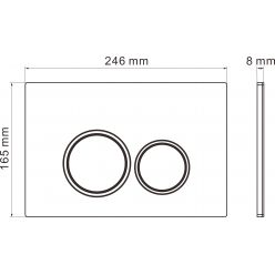 Инсталляция для подвесного унитаза Roxen StounFix Slim 710200 с клавишей смыва Santi 410260M