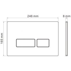 Инсталляция для подвесного унитаза Roxen StounFix Slim 710200 с клавишей смыва Caspia 410280B