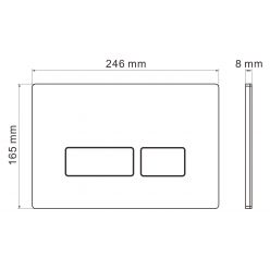 Инсталляция для подвесного унитаза Roxen StounFix Slim 710200 с клавишей смыва Caspia 410280M