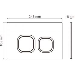 Инсталляция для подвесного унитаза Roxen StounFix Slim 710200 с клавишей смыва Santi 410280M