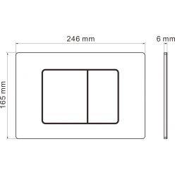 Инсталляция для подвесного унитаза Roxen StounFix Slim 710200 с клавишей смыва Steel 420280G