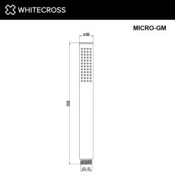 Душевая лейка Whitecross Y gunmetal MICRO-GM, цвет оружейная сталь