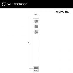 Душевая лейка Whitecross Y black MICRO-BL, цвет черный матовый