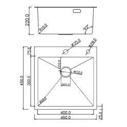 Кухонная мойка Roxen Snake 45 (текстурное покрытие) 560220-45-S