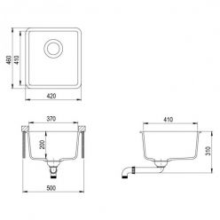 Мойка кухонная AquaSanita Arca SQA 101 110 W beige