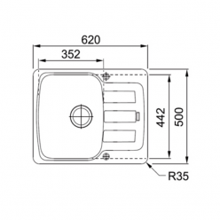 Мойка кухонная FRANKE AZG 611-62 (белый)