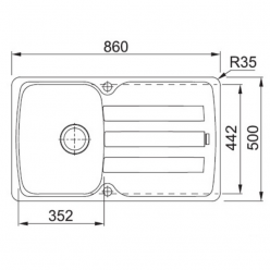 Мойка кухонная FRANKE Antea AZG 611-86 (белый)