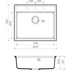 Мойка кухонная Omoikiri Daisen 60-PA пастила