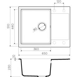 Мойка кухонная Omoikiri Daisen 65-BL черный