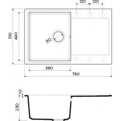 Мойка кухонная Omoikiri Daisen 78-BL черный