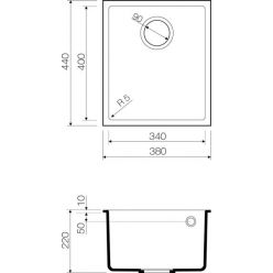 Мойка кухонная Omoikiri Bosen 38-U-BL черный