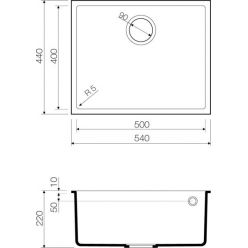 Мойка кухонная Omoikiri Bosen 54-U-PL платина