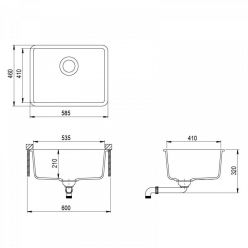 Мойка кухонная AquaSanita Arca SQA 102 202 W Alumetallic