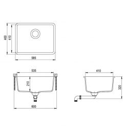 Мойка кухонная AquaSanita Arca SQA 102 710 W Alba