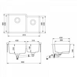 Мойка кухонная AquaSanita Arca SQA 230 710 L W Alba