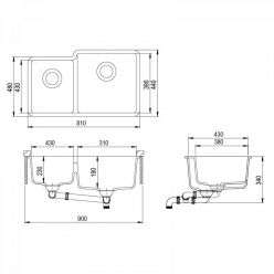 Мойка кухонная AquaSanita Arca SQA 230 710 R W Alba