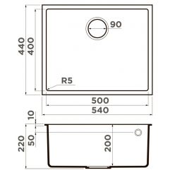 Мойка кухонная Omoikiri Bosen 54-U-GR leningrad grey