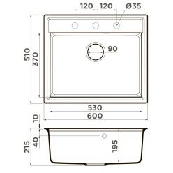 Мойка кухонная Omoikiri Daisen 60-GR leningrad grey